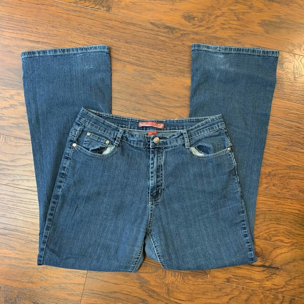 COS Jeans Embroidered Stretch Boot Cut Women's Size‎ 12